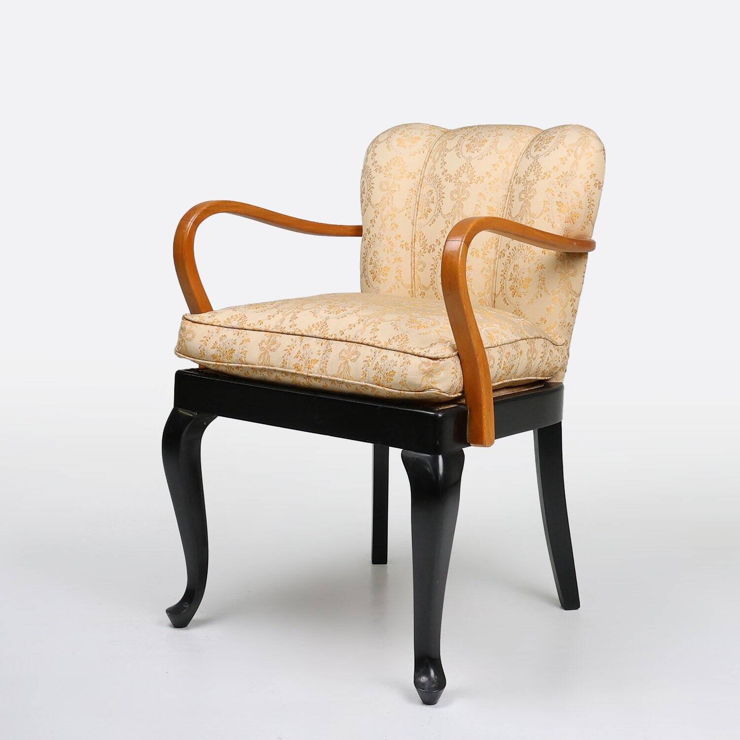 Art Deco Side Chair in Beech, France ca. 1940