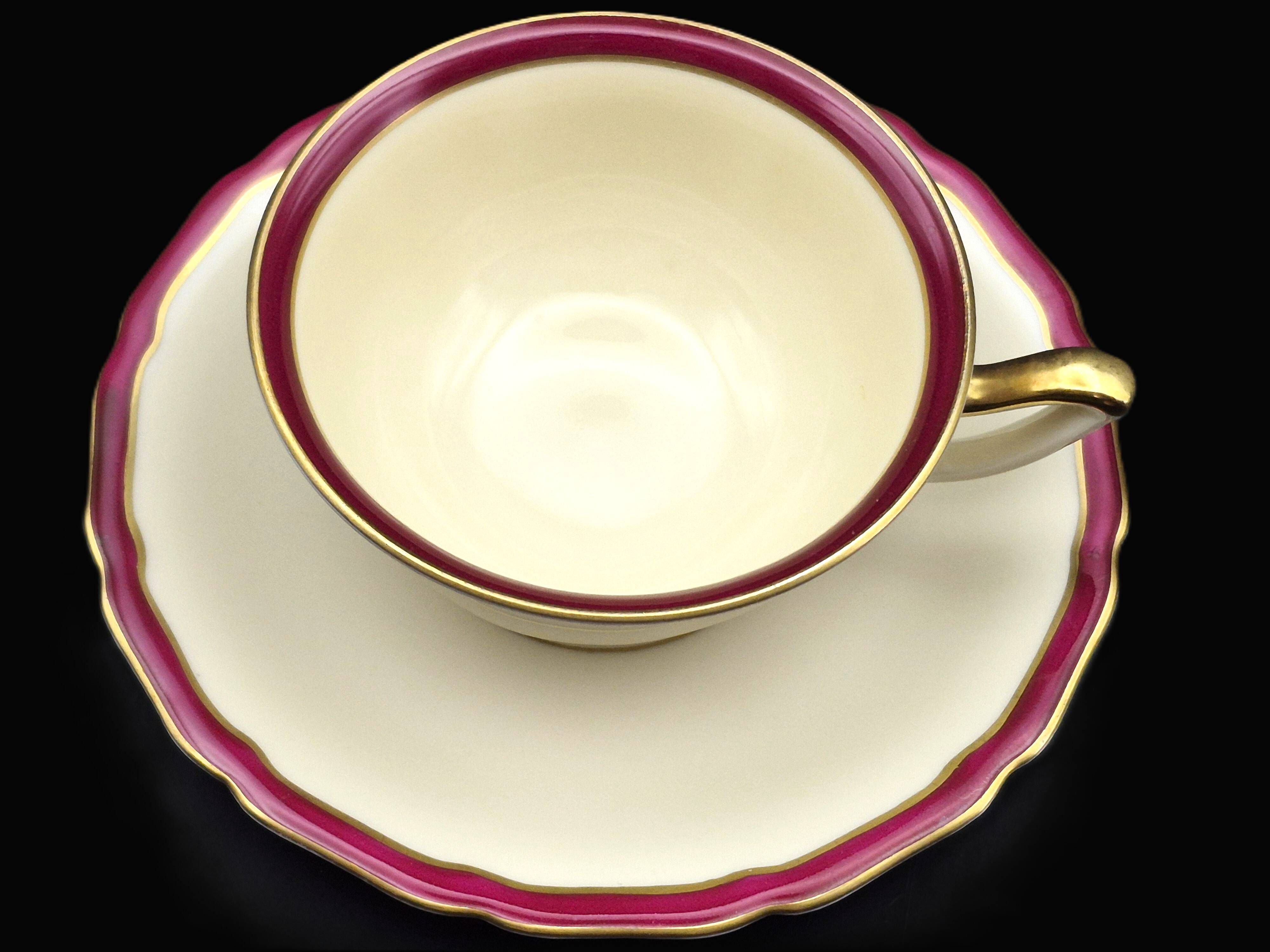 Set of three antique Thomas Bavaria cups – Ivory porcelain
