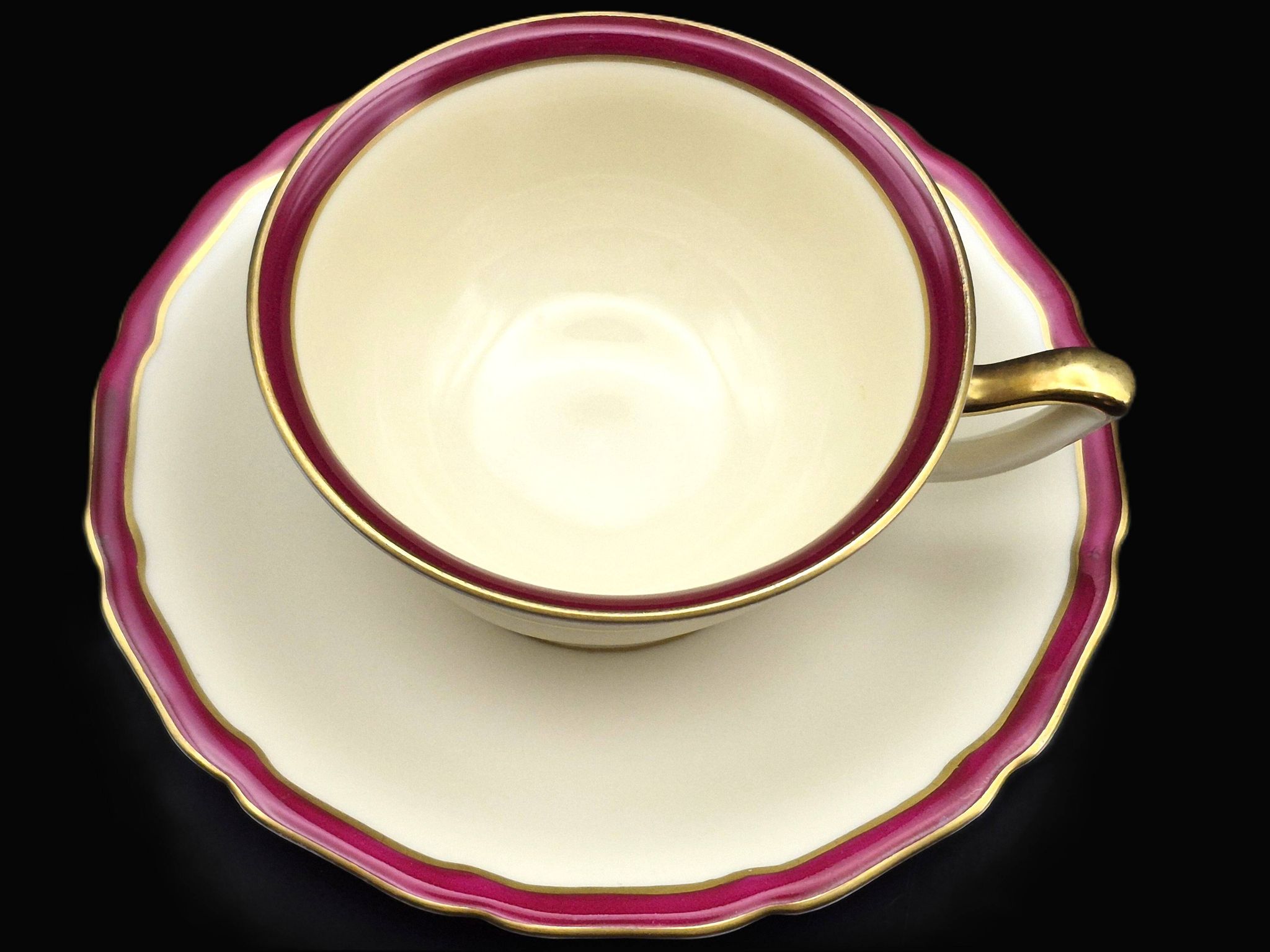 Set of three antique Thomas Bavaria cups – Ivory porcelain