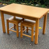 Scandinavian table 120cm and 2 stools