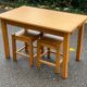 Scandinavian table 120cm and 2 stools