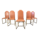 Chaises de salle à manger en laiton vintage par Belgochrom, années 1970.