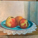 Table still life with apples