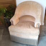 Velvet toadstool armchair