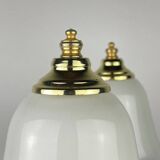 Vintage Italian table lamps in Murano glass, 1980s, set of 2.