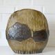 Vintage ceramic floor pampas grass vase brown fat lava pottery Germany 70's