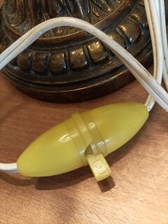 Bedside lamp mother-of-pearl blue star base bronze brass