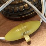 Bedside lamp mother-of-pearl blue star base bronze brass