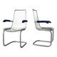 Pair of vintage chrome chairs from the 1970s