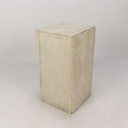 Italian travertine side table or pedestal, 1980's