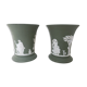 Paire de vases "Médicis" en biscuit Wedgwood 1950