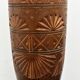 Turned and carved wooden vase, mid-20th century