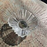 Large crystal bowl, vintage and collector's design salad bowl