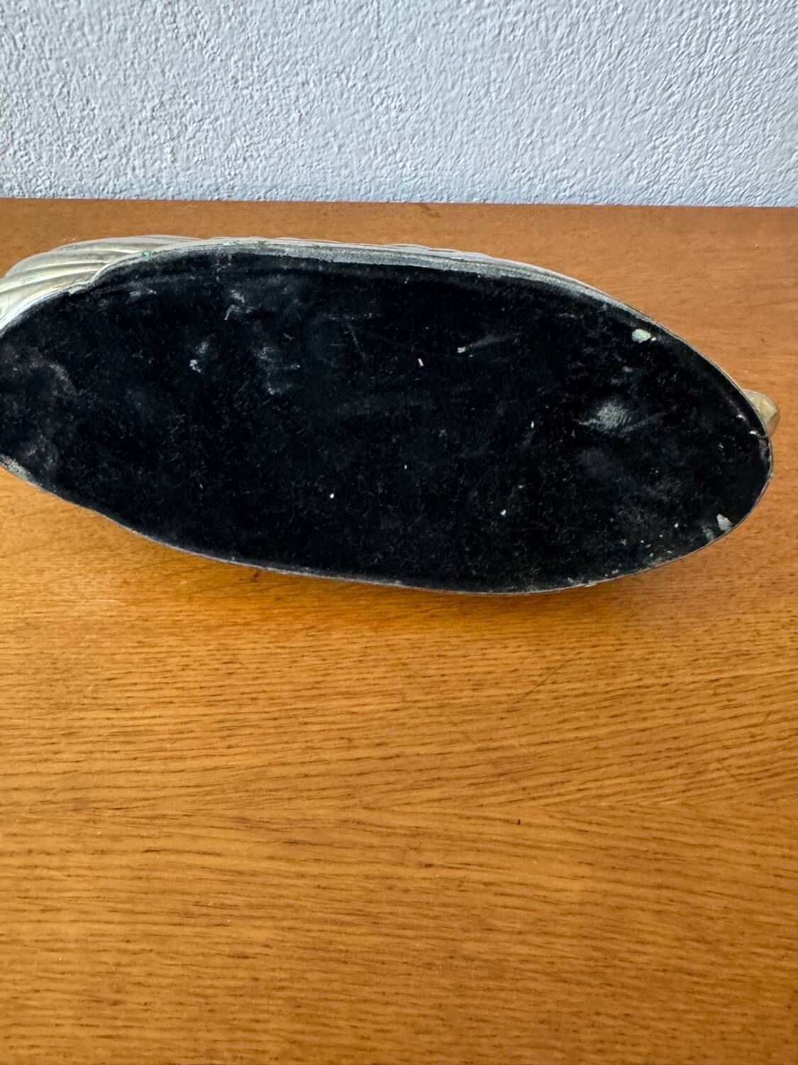 Silver-plated zoomorphic foie gras dish