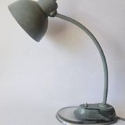 Industrial Desk Lamp Bauhaus, Marianne Brandt, Kandem, Glass Base, 1930s