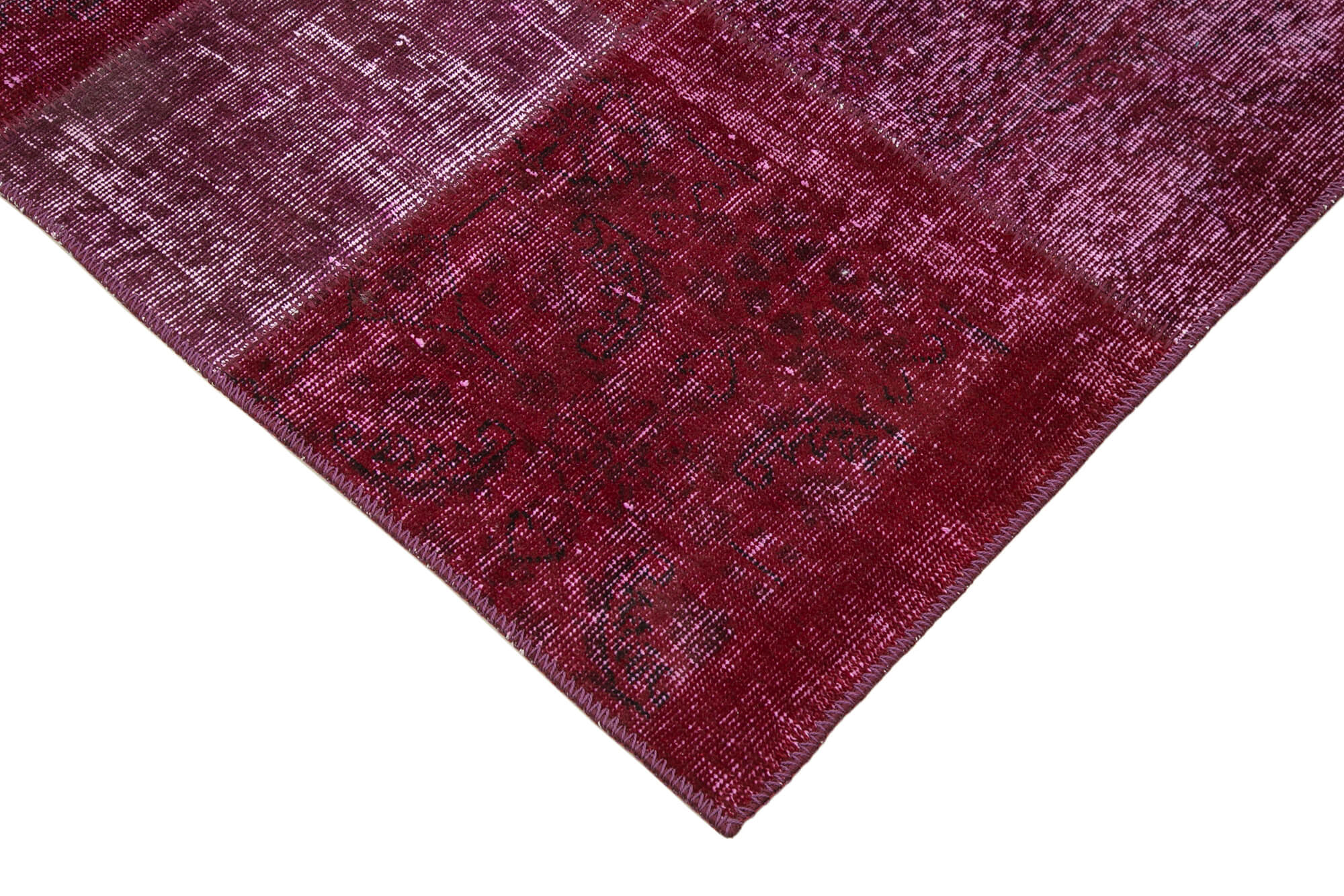 Handmade Oriental Contemporary 199 cm x 300 cm Red Patchwork Carpet