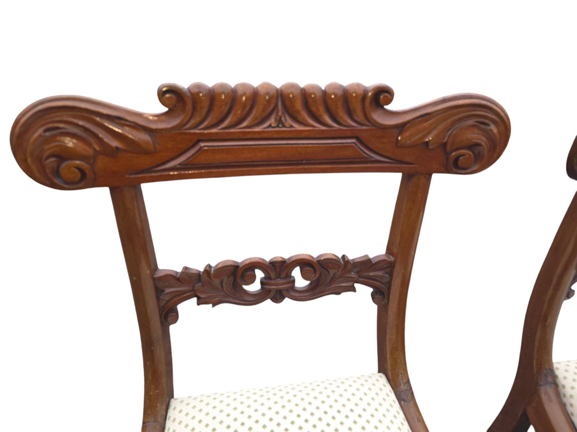 Solid mahogany chairs x 3