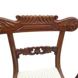 Solid mahogany chairs x 3