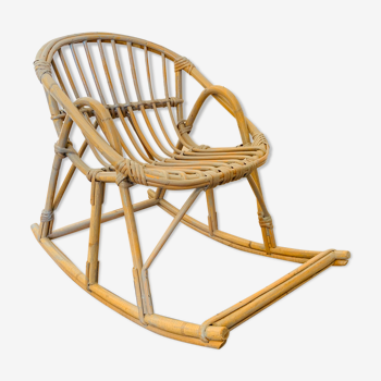 Rocking-chair rattan basket, children's model