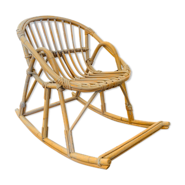 Child's wicker rocking chair, model.