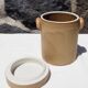 Confit pot in beige sandstone
