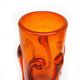 Postmodern vase, orange glass, designed by J. Słuczan-Orkusz, Poland, 1970s
