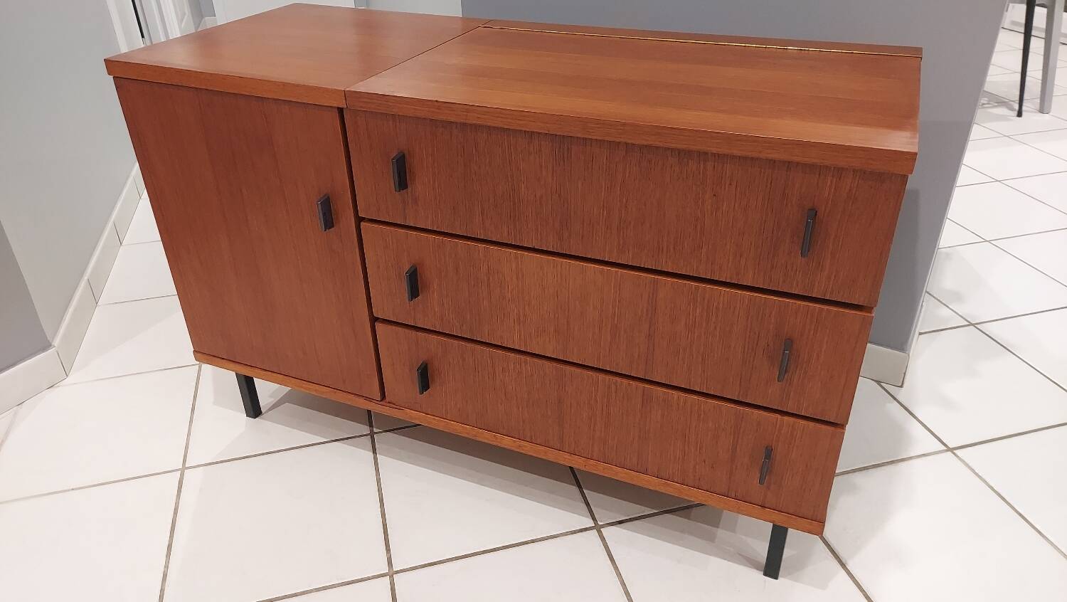 Vintage teak chest of drawers, 1970s