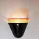 Lampe Appliquée Murale Febo Roberto Pamio, Verre de Murano Noir, Leucos, Italie, Années 1980