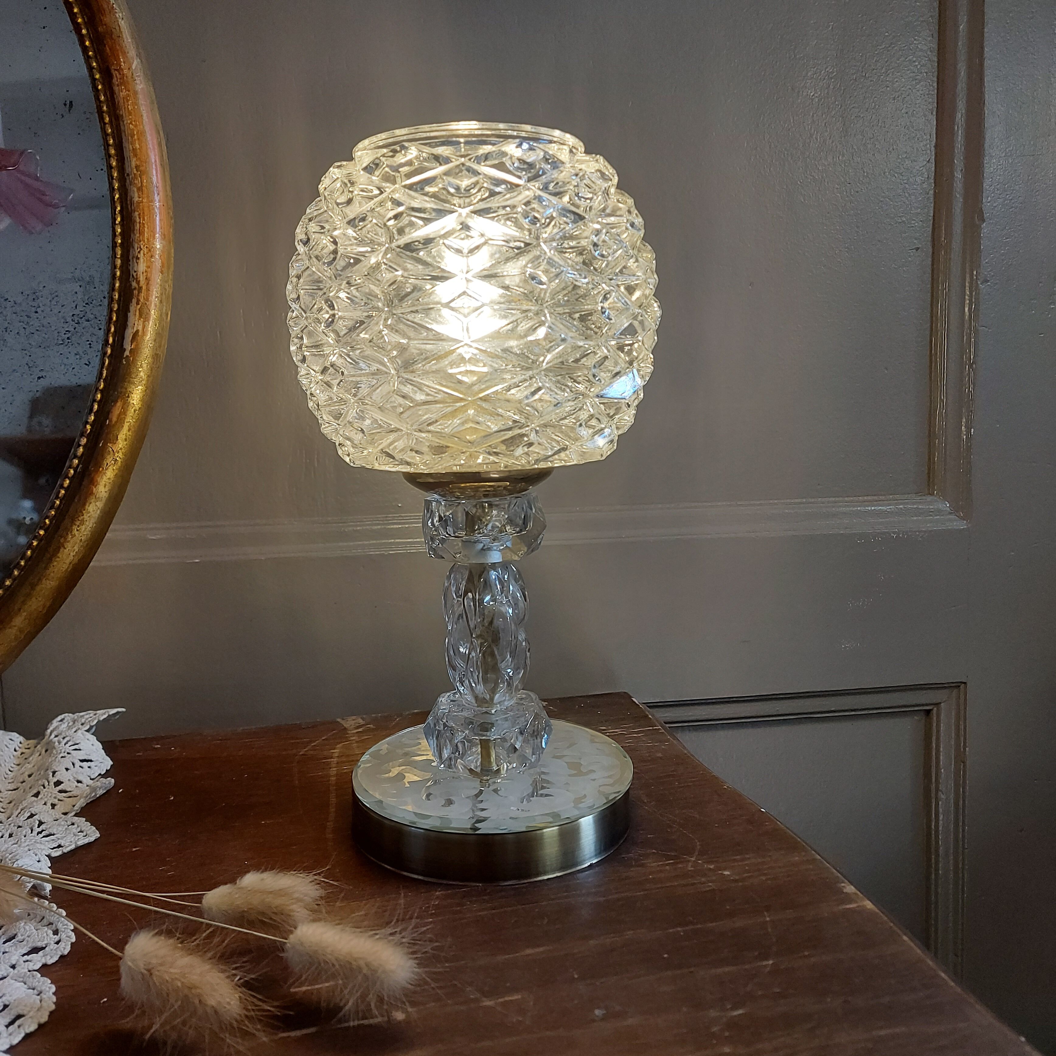 Transparent glass diamond lamp