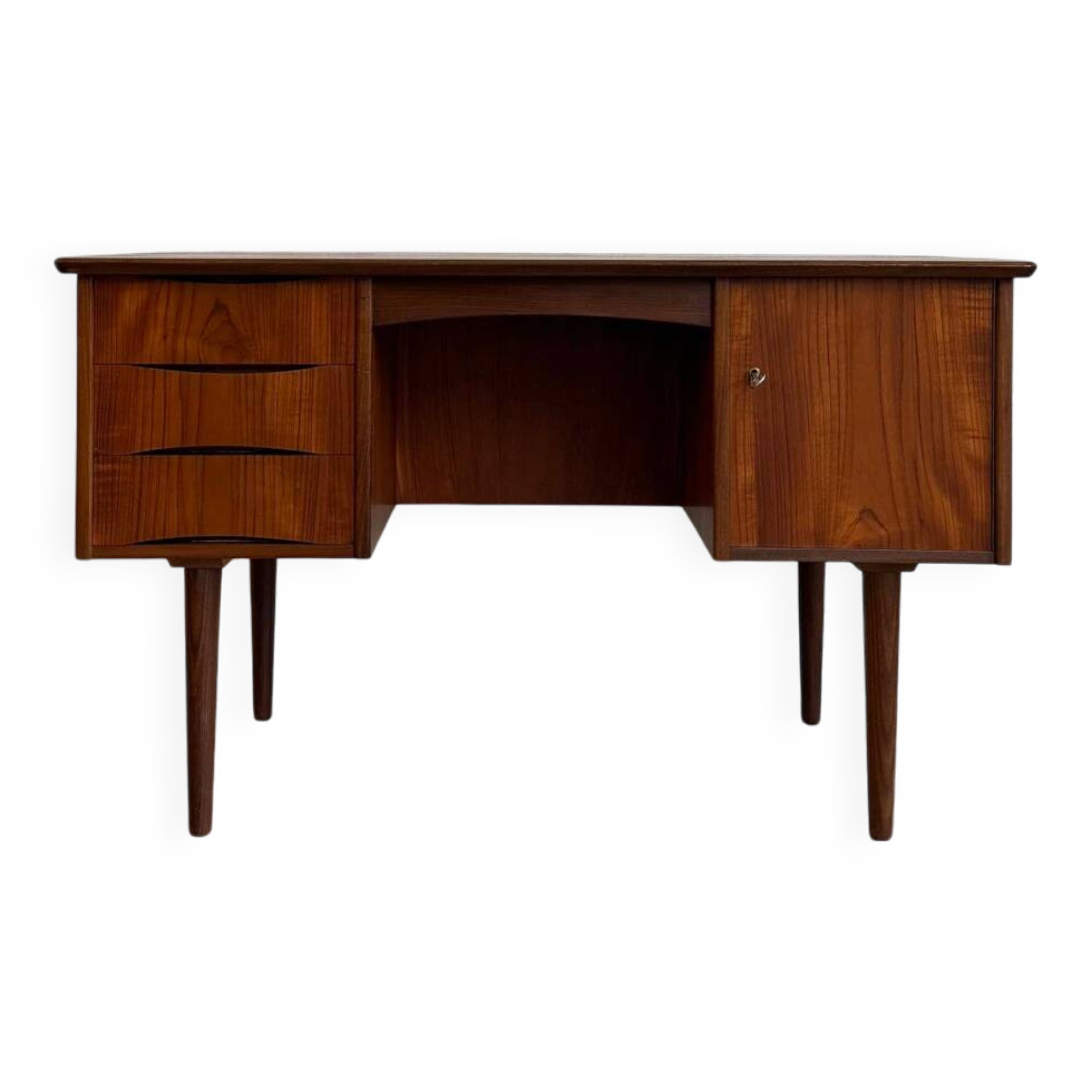 Vintage desk two-sided teak