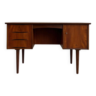 Bureau vintage en teck à deux faces