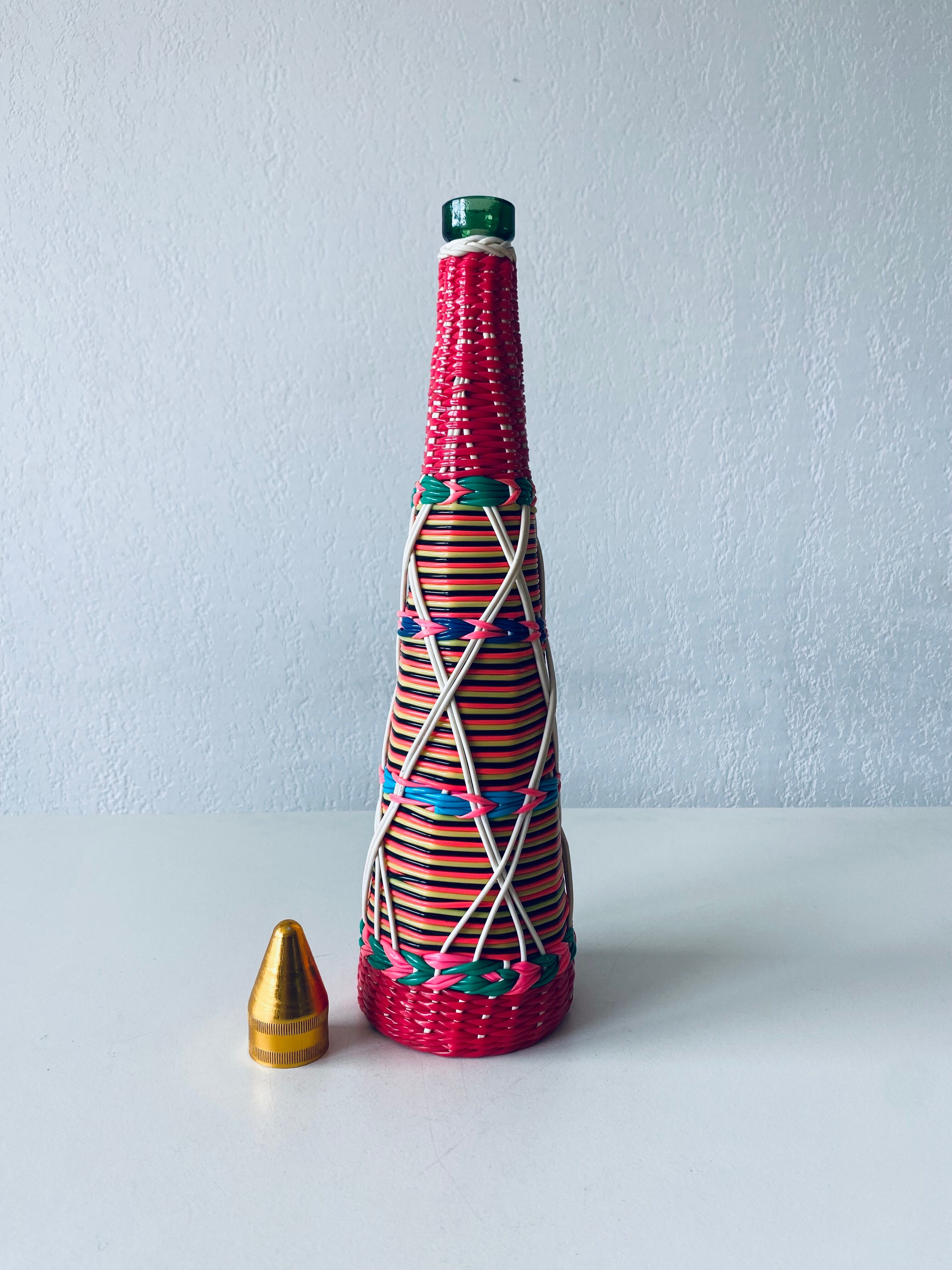 Vintage scoubidou decanter