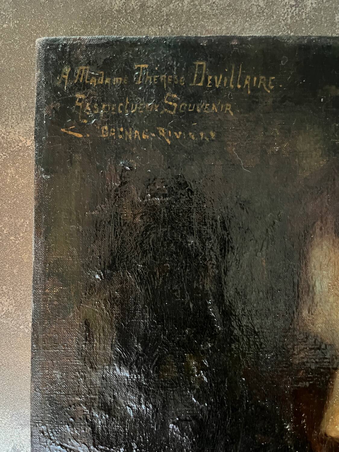 Charles Henri Gaston Dagnac-Riviere Impressionist Portrait Oil on Canvas