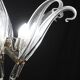 Extraordinary Large Transparent Murano Glass Leaves Chandelier by Franco Lu