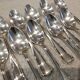 12 silver-plated metal teaspoons, Ercuis Valencay silversmith, 14.3cm