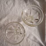 Lot de 2 bougeoirs en verre
