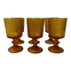 Set of 6 amber glasses