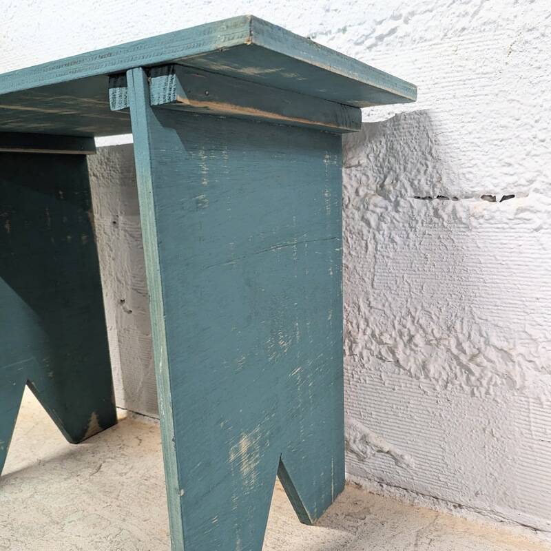 Small rustic pine bench