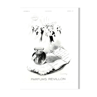 Affiche vintage années 30 Revillon parfum