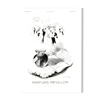 Vintage poster 30s Revillon perfume