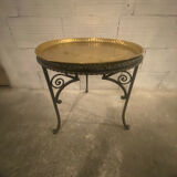 Table basse fonte laiton doré orientale