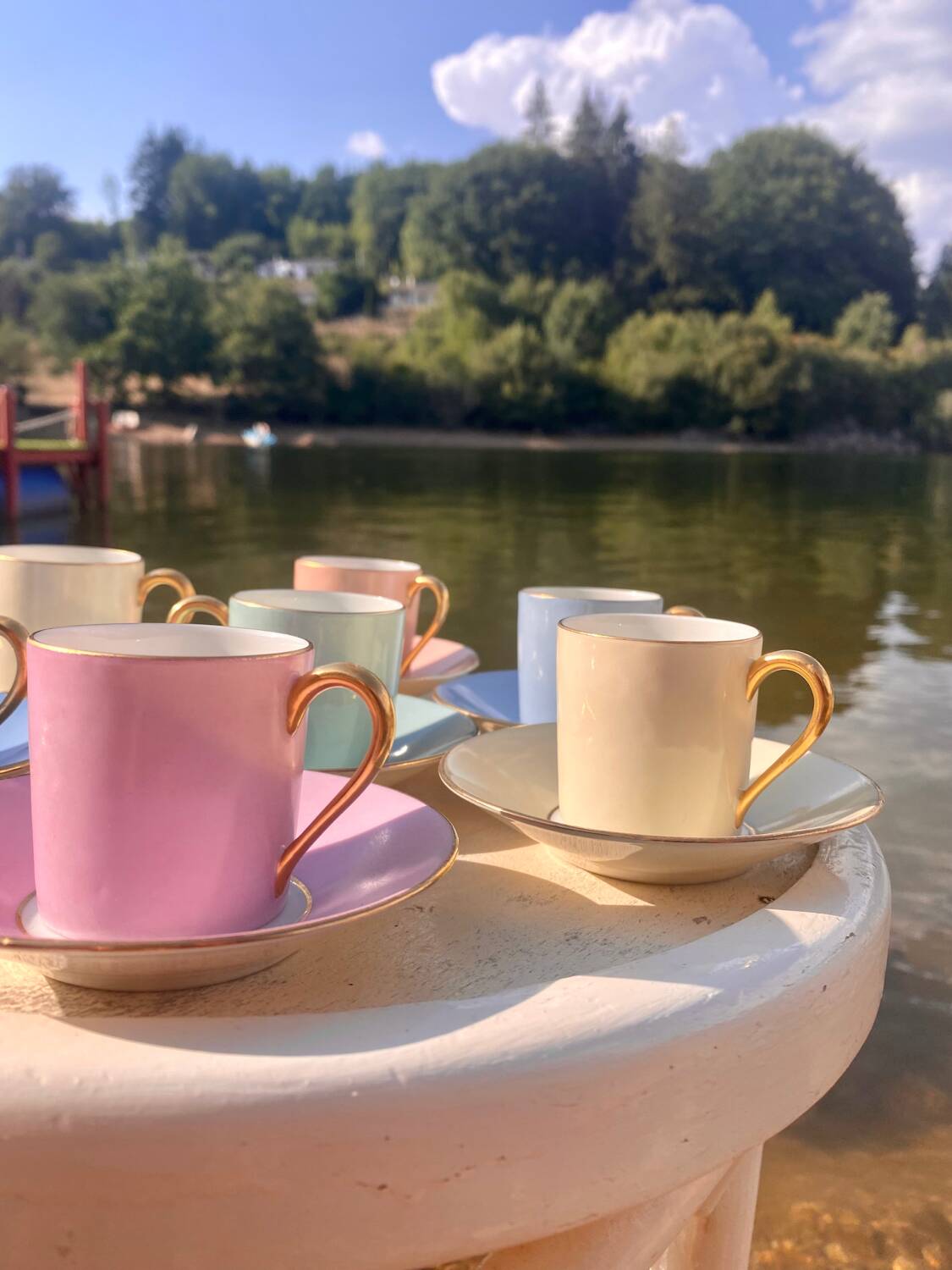 Raynaud et Co multicolor coffee cup set