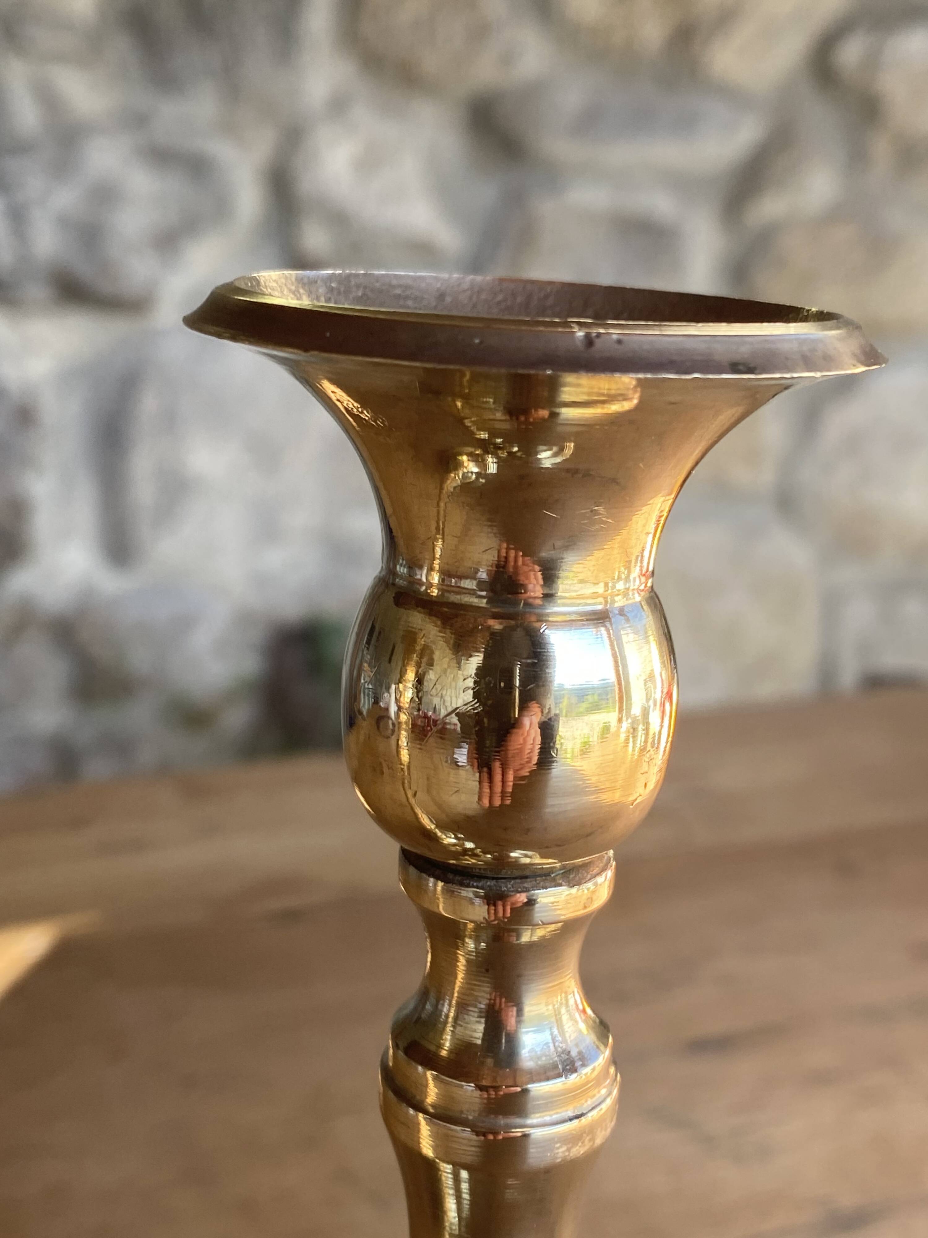 Pair of brass candlesticks