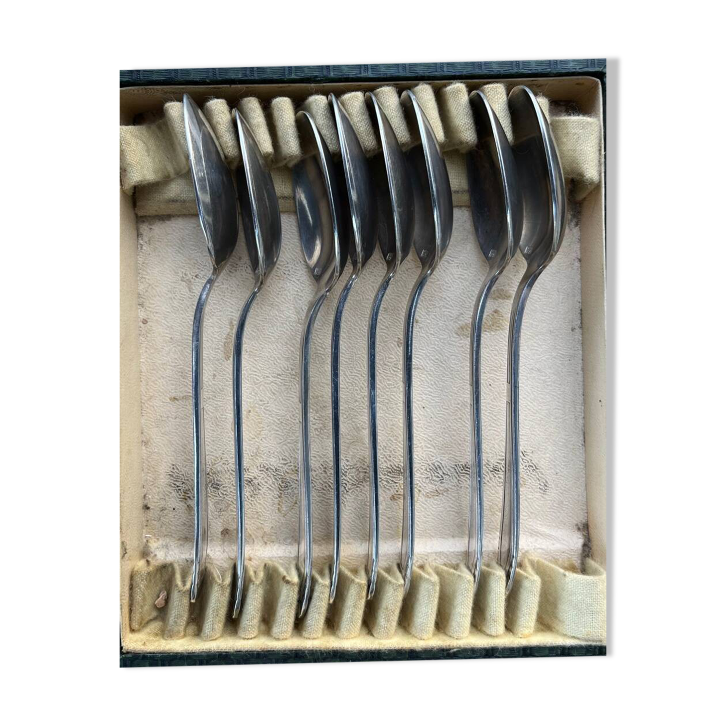 Box of 8 silver-plated teaspoons