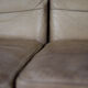 Vintage scandinavian mid-century modern leather and oak sofa, 1970s
