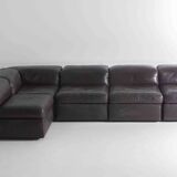 Vintage leather Durlet Model 'Jeep' Modular sofa set, 1970s