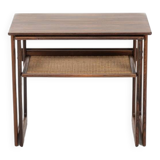 Nesting tables by Silkeborg in wood and wicker