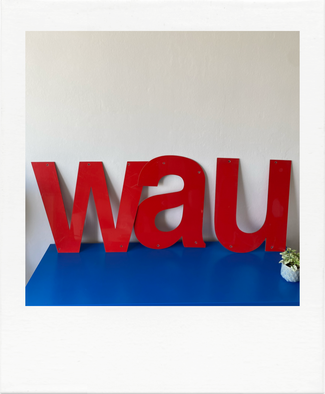 Ancient letter sign aluminium dibond