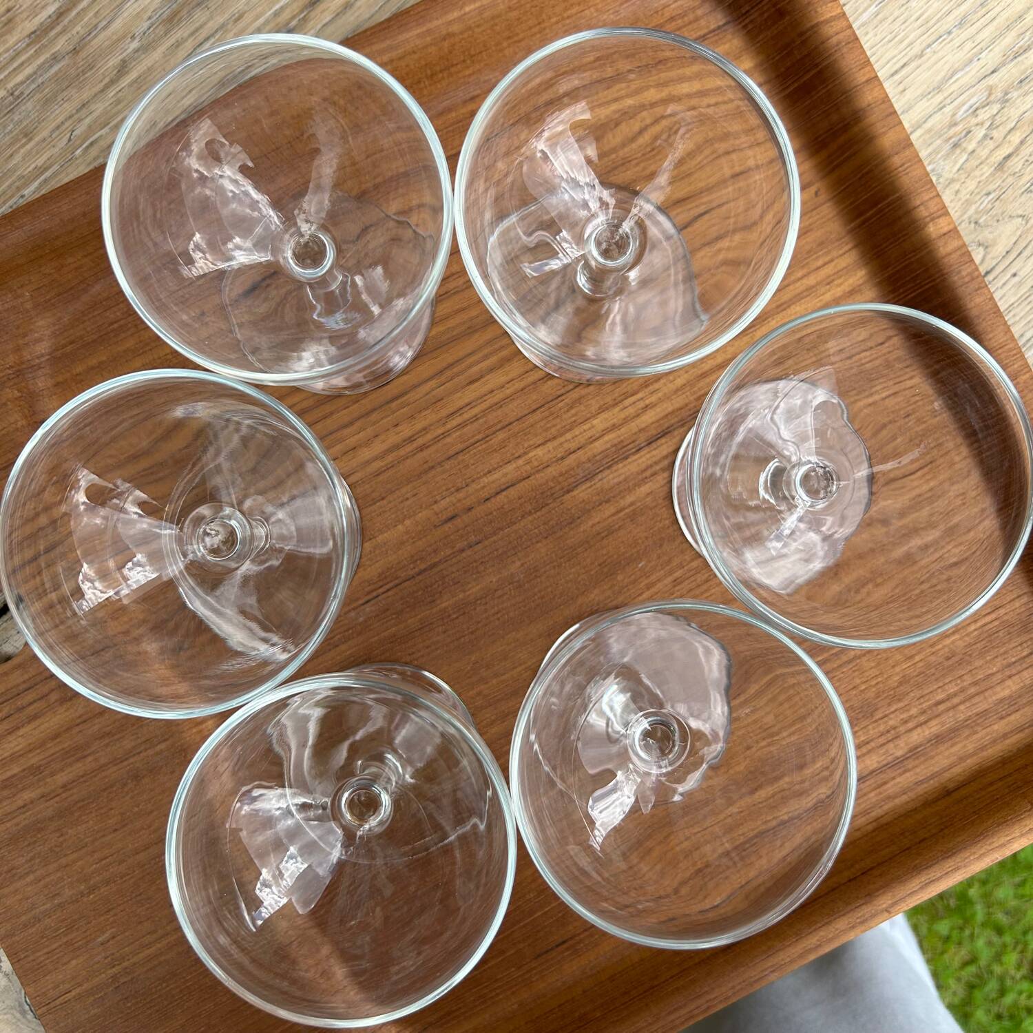 6 champagne glasses France