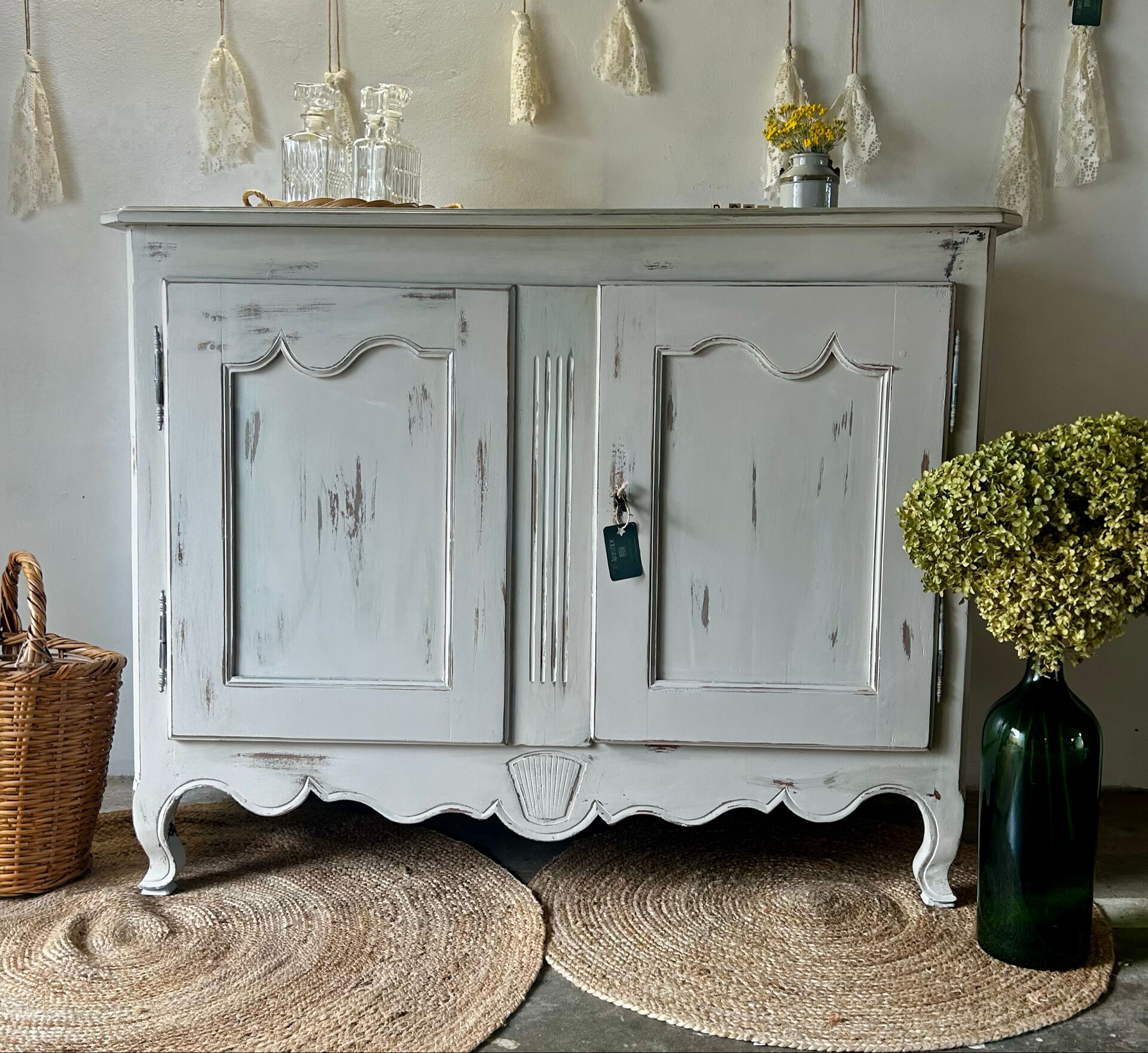 Antique White Patinated Buffet